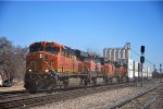 Dusted out by an idiot local as an intermodal rolls west